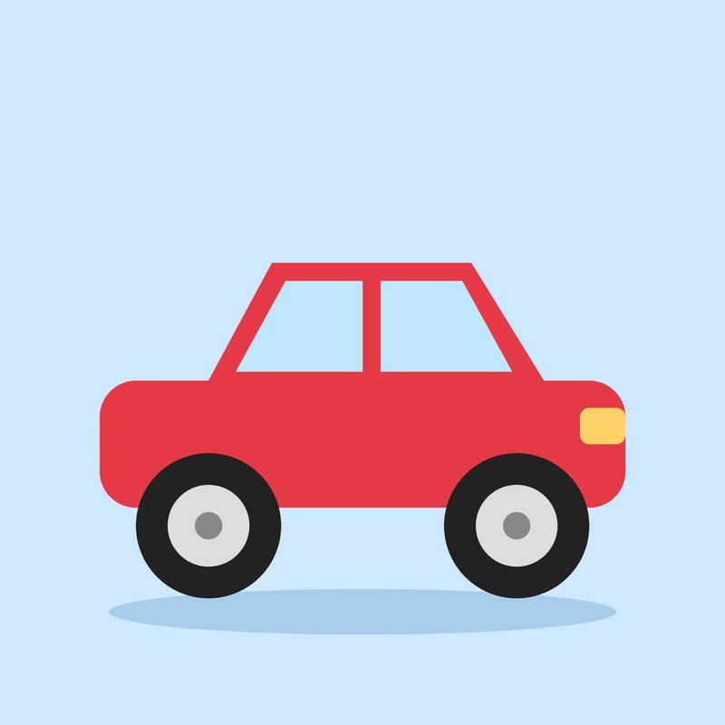 Red pull-back toy car